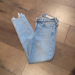 Rag & Bone Cate Mid-Rise Skinny - Harper Slim Fit Ankle Mid Indigo Jean